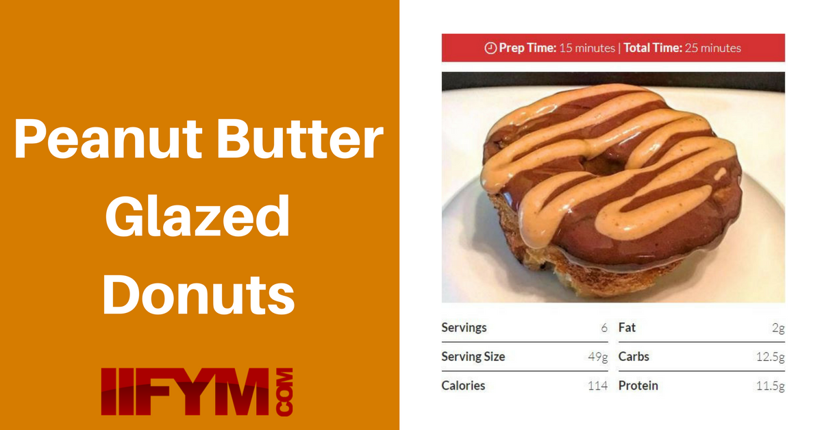 Peanut Butter Glazed Donuts IIFYM MacroFriendly Recipes